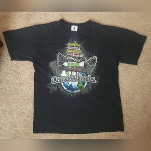 Black Vintage Carolina Carowinds Theme Park Tee Size L